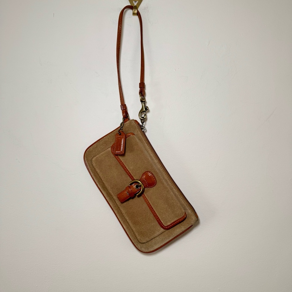 SOLD! Coach Tan and Brown Wristlet